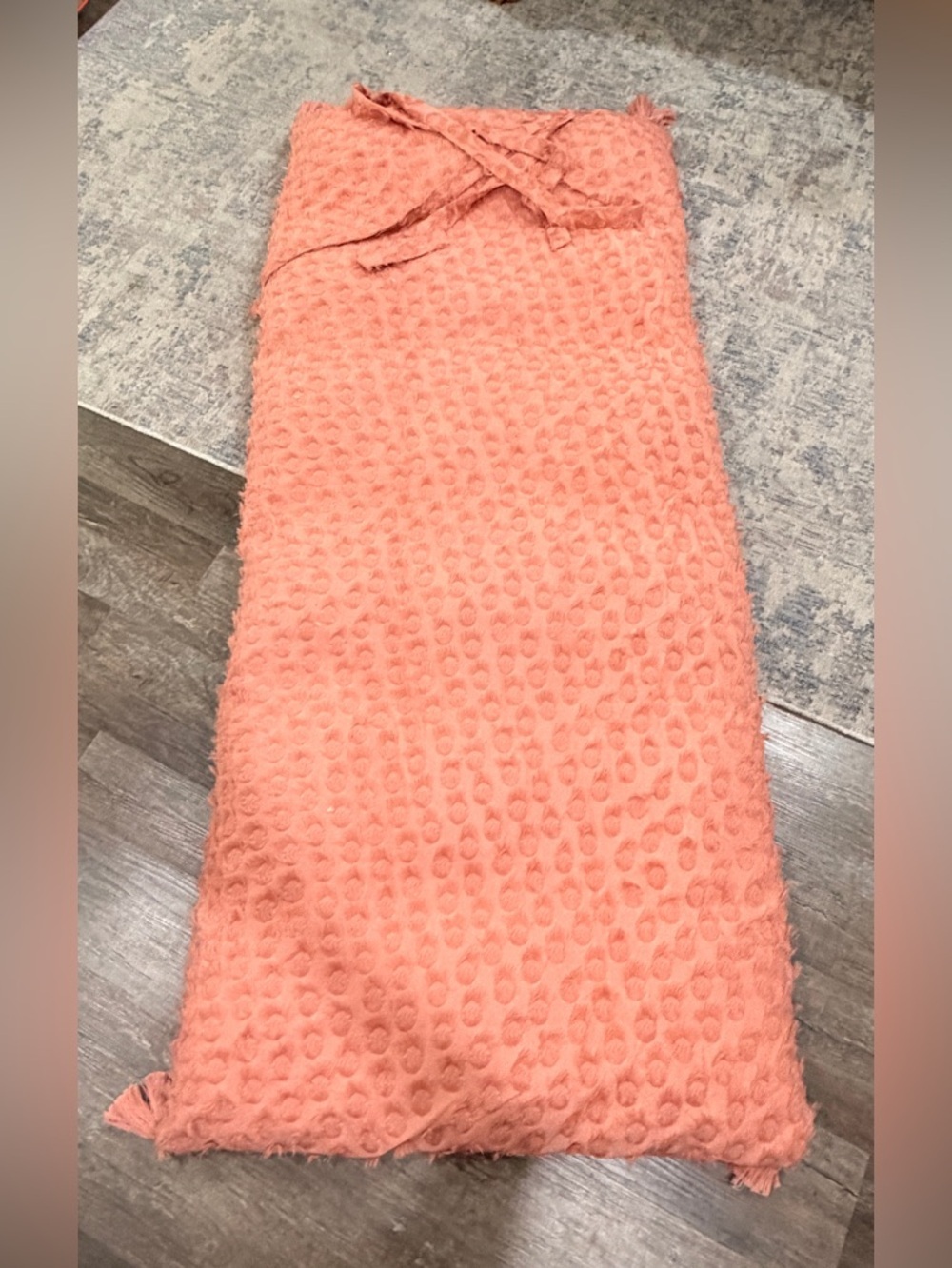 Coral Textured Down Feathered Sleeping Mat for Floor